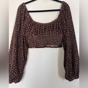 Emory Park Brown Long SleeveTop